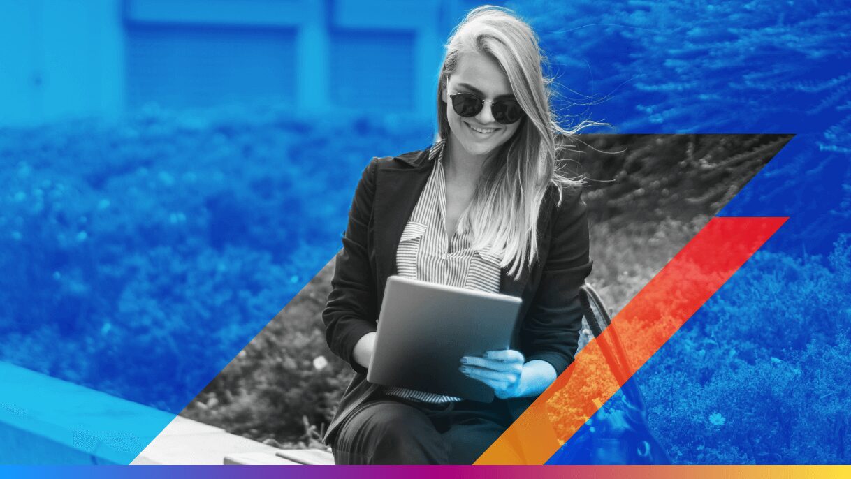 person looking at a tablet to promote the iOS18 article