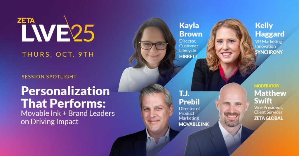 Hibbett, Synchony, Movable Ink + Zeta personalization story session - Zeta Live 2025