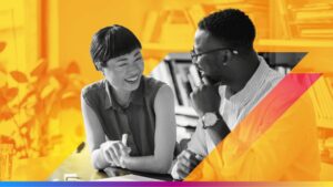 image of two colleagues - used as featured image for protocol-agnostic AI article