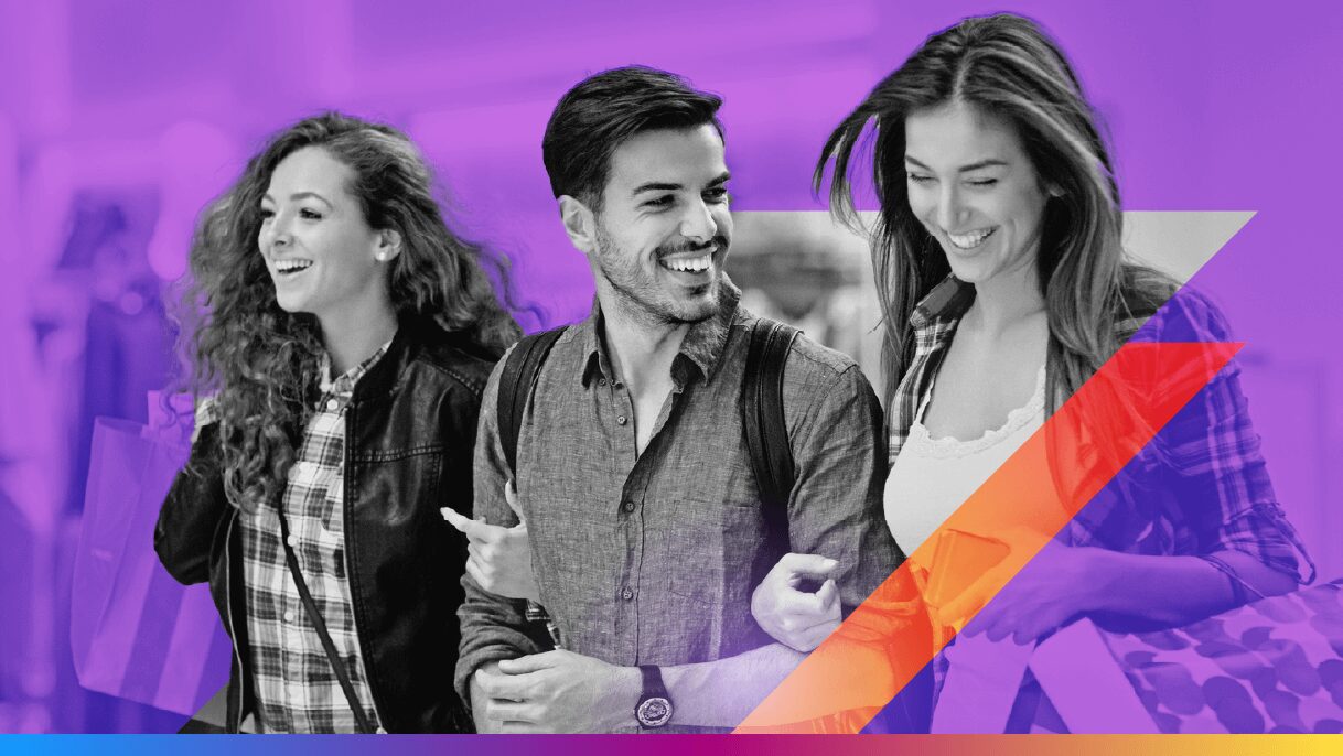 three people walking and shopping - featured image for the retail reboot article