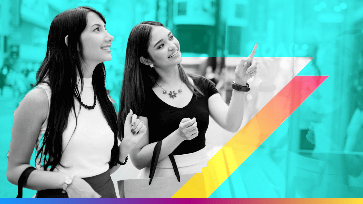 image of two people pointing to promote the marketing mindsets article