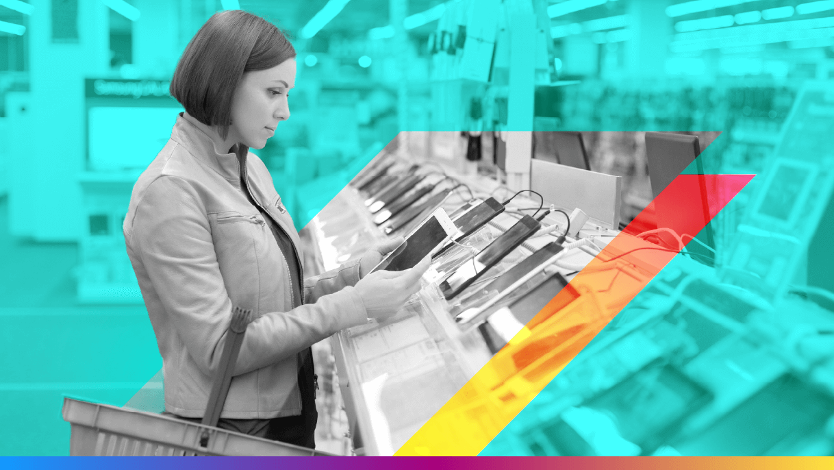 person shopping for electronics to promote the ROI of relevance and personalization article