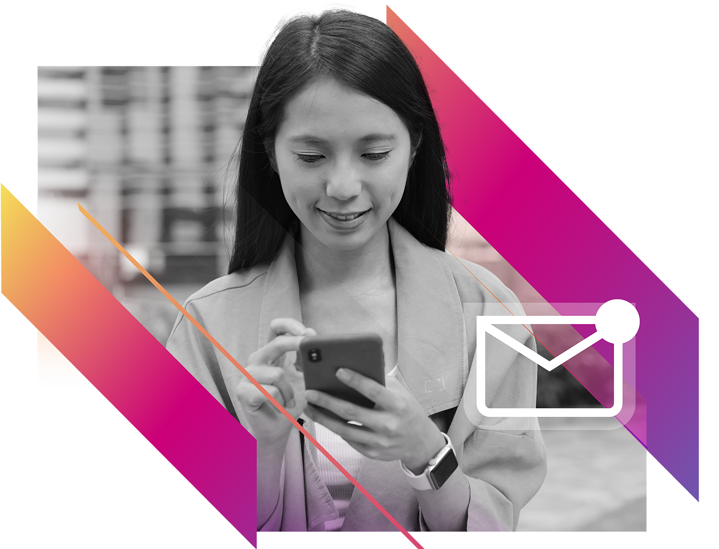 Woman viewing her phone